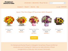 Tablet Screenshot of humphreysflowersandgifts.com